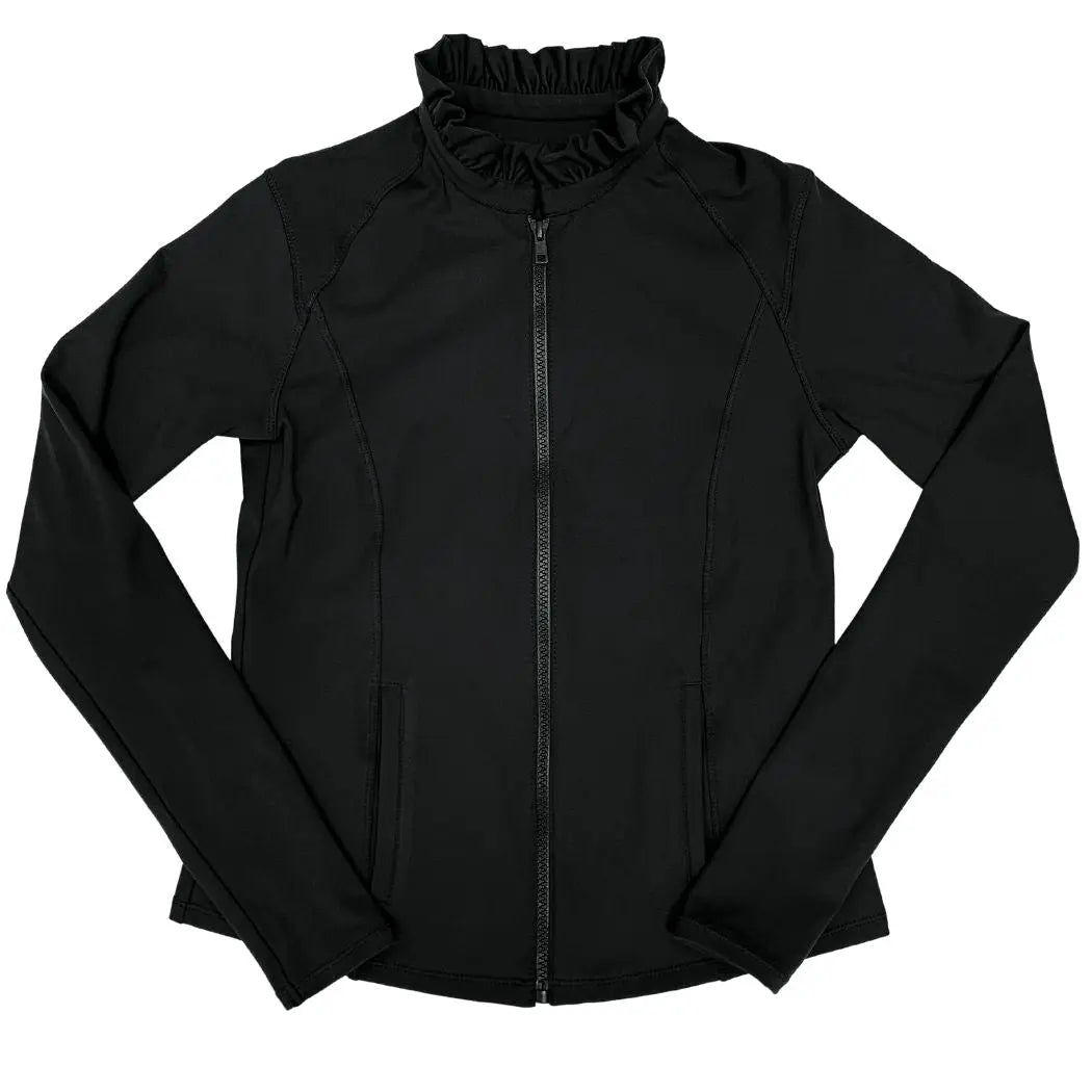 Black Full-Zip Activewear Jacket for Women