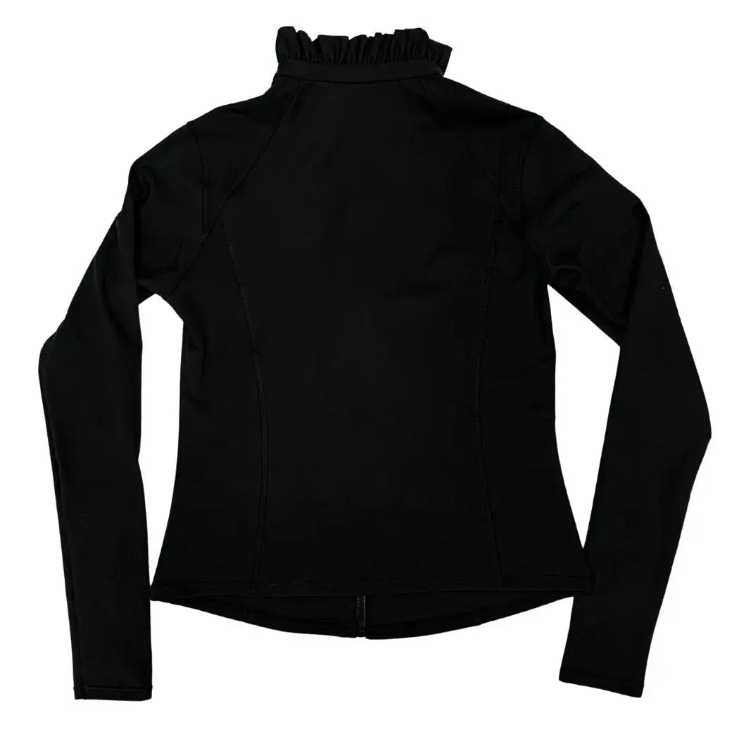 Black Zip Up Activewear Jacket For Women