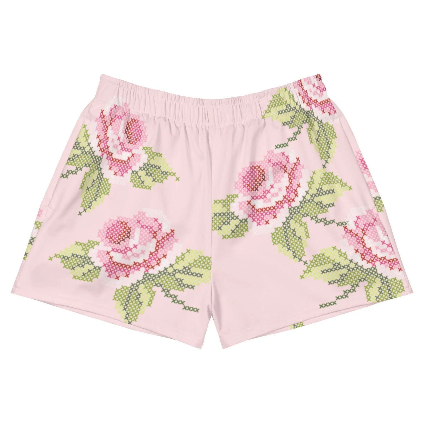 Cross-Stitch Charm Sportswear Shorts with Pockets Ellie Day Activewear