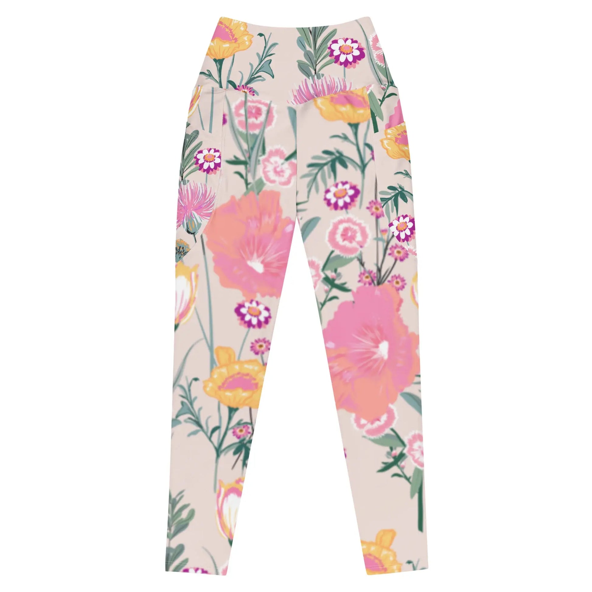 Eco-Friendly Leggings with Pockets in Desert Flower Ellie Day Activewear