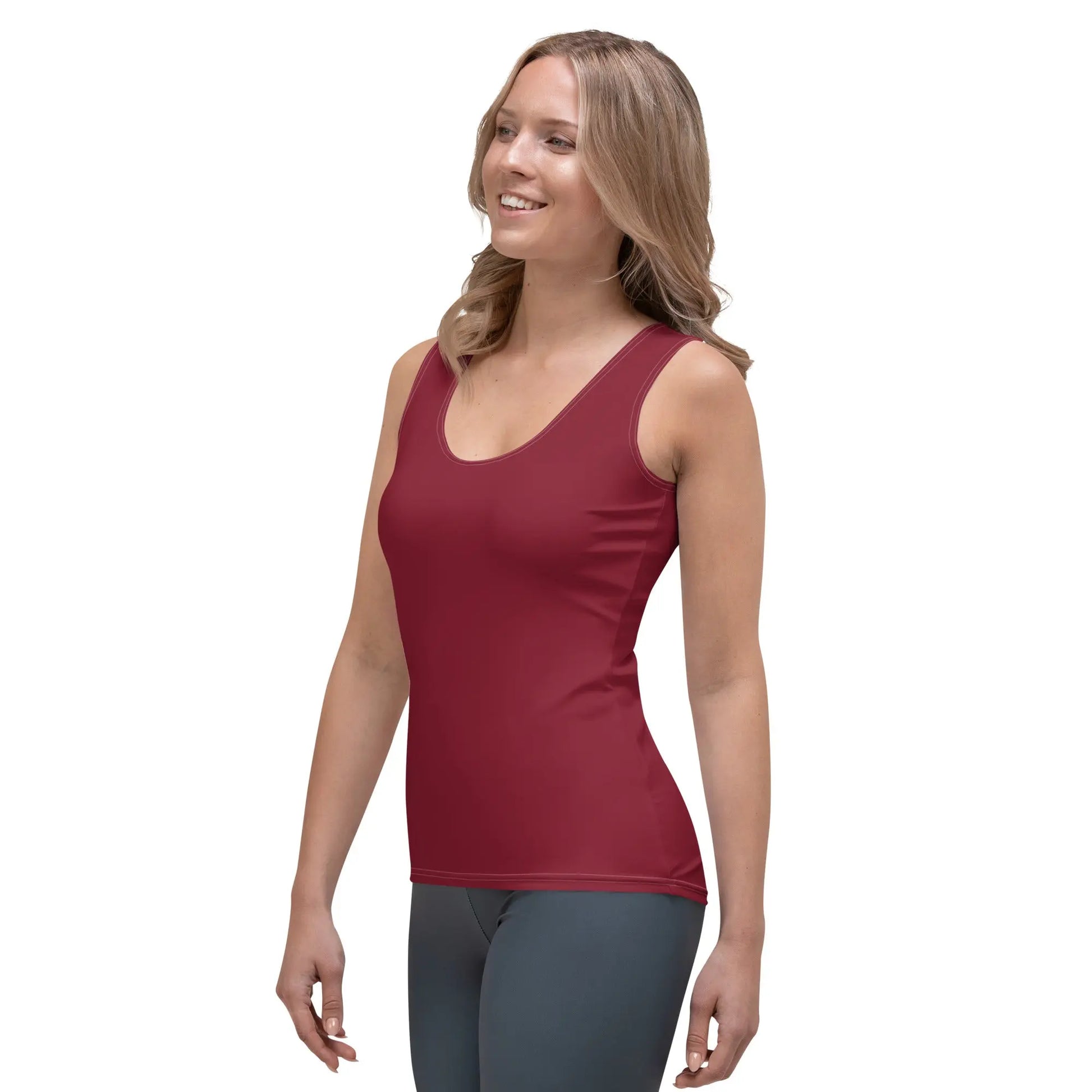 Ellie Day Burgundy Activewear Tank Ellie Day Sportswear