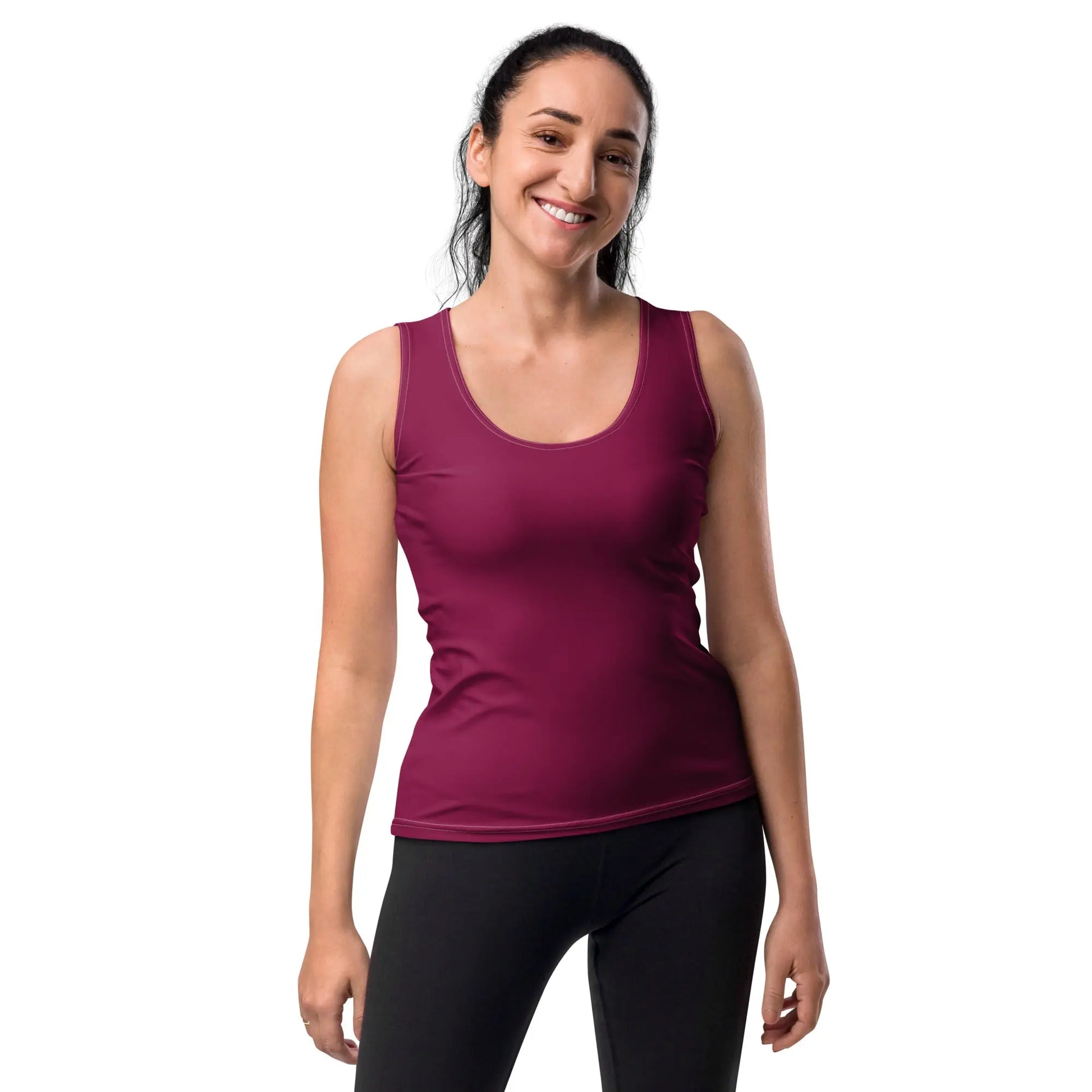 Ellie Day Burgundy Activewear Tank Ellie Day Sportswear