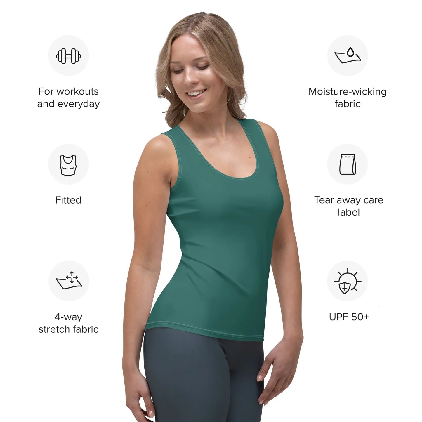 Ellie Day Favorite Activewear Tank in Kelly Green Ellie Day Activewear