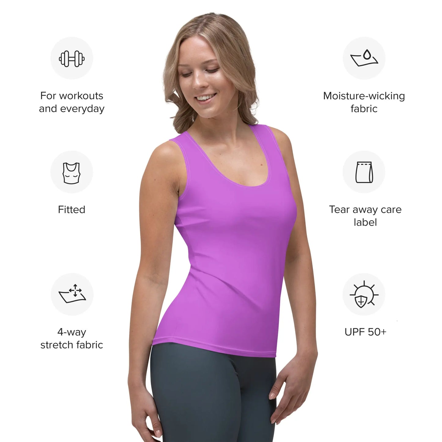 Ellie Day Favorite Activewear Tank in Orchid Ellie Day Activewear