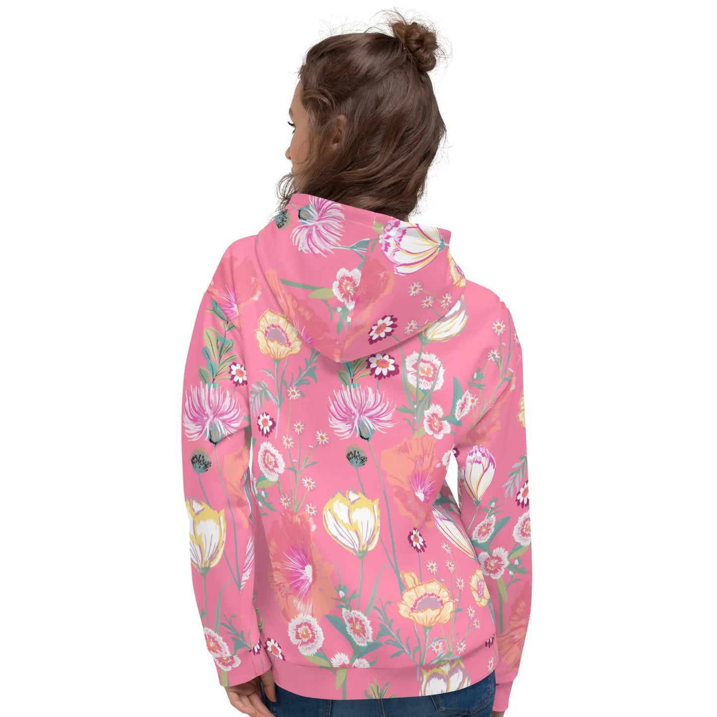 Ellie Day Pink Desert Flower Women's Recycled Hoodie Ellie Day Sportswear