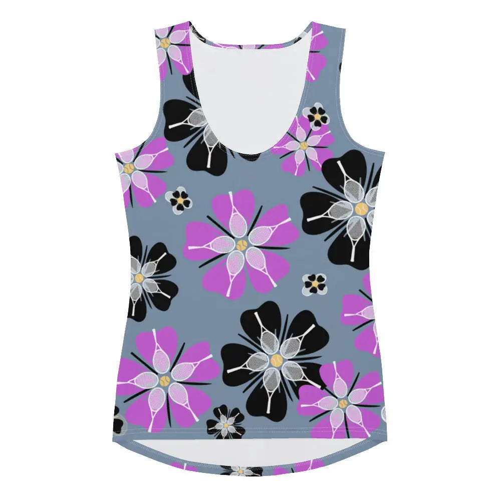 Ellie Day Racquet Flower Activewear Tank Top Ellie Day Activewear