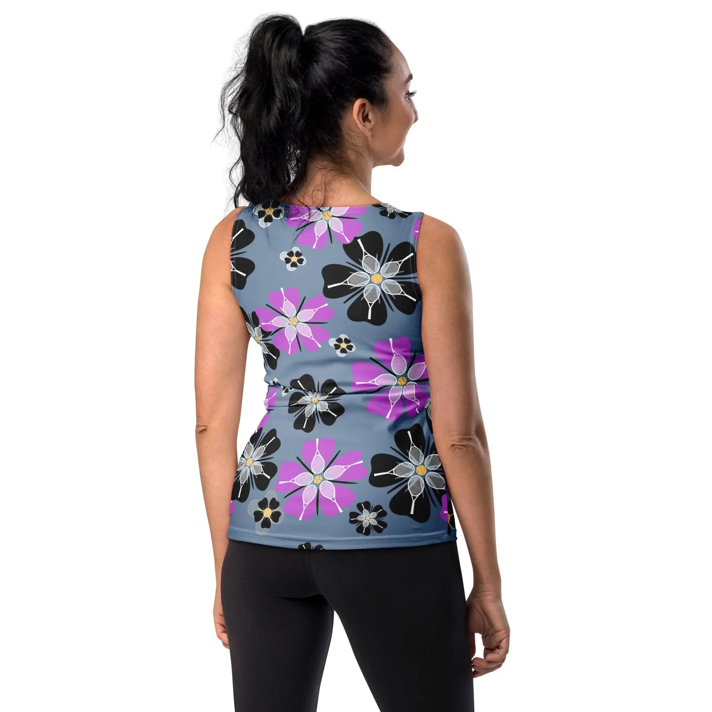 Ellie Day Racquet Flower Activewear Tank Top Ellie Day Activewear