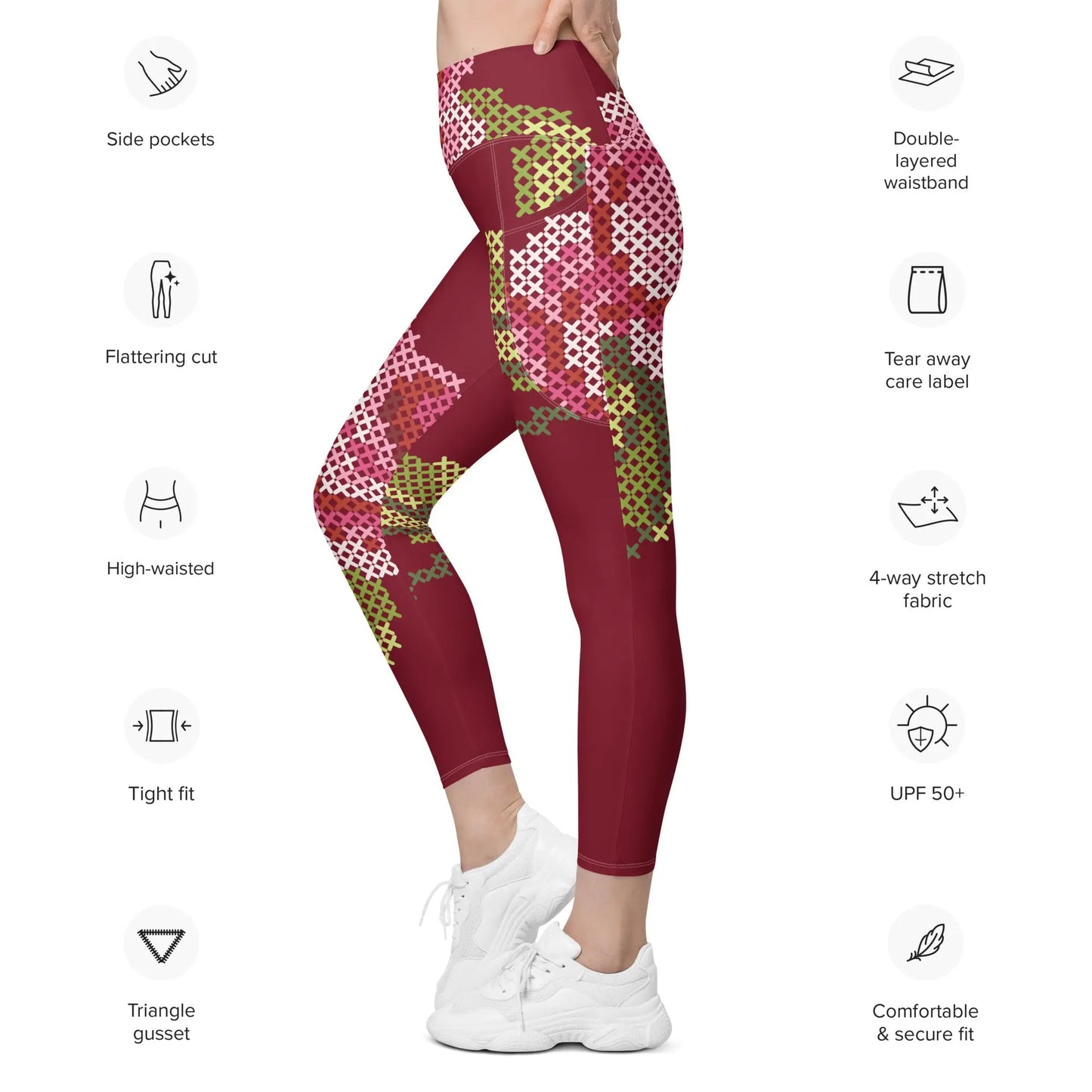 Ellie Day Rose Print Leggings Ellie Day Sportswear