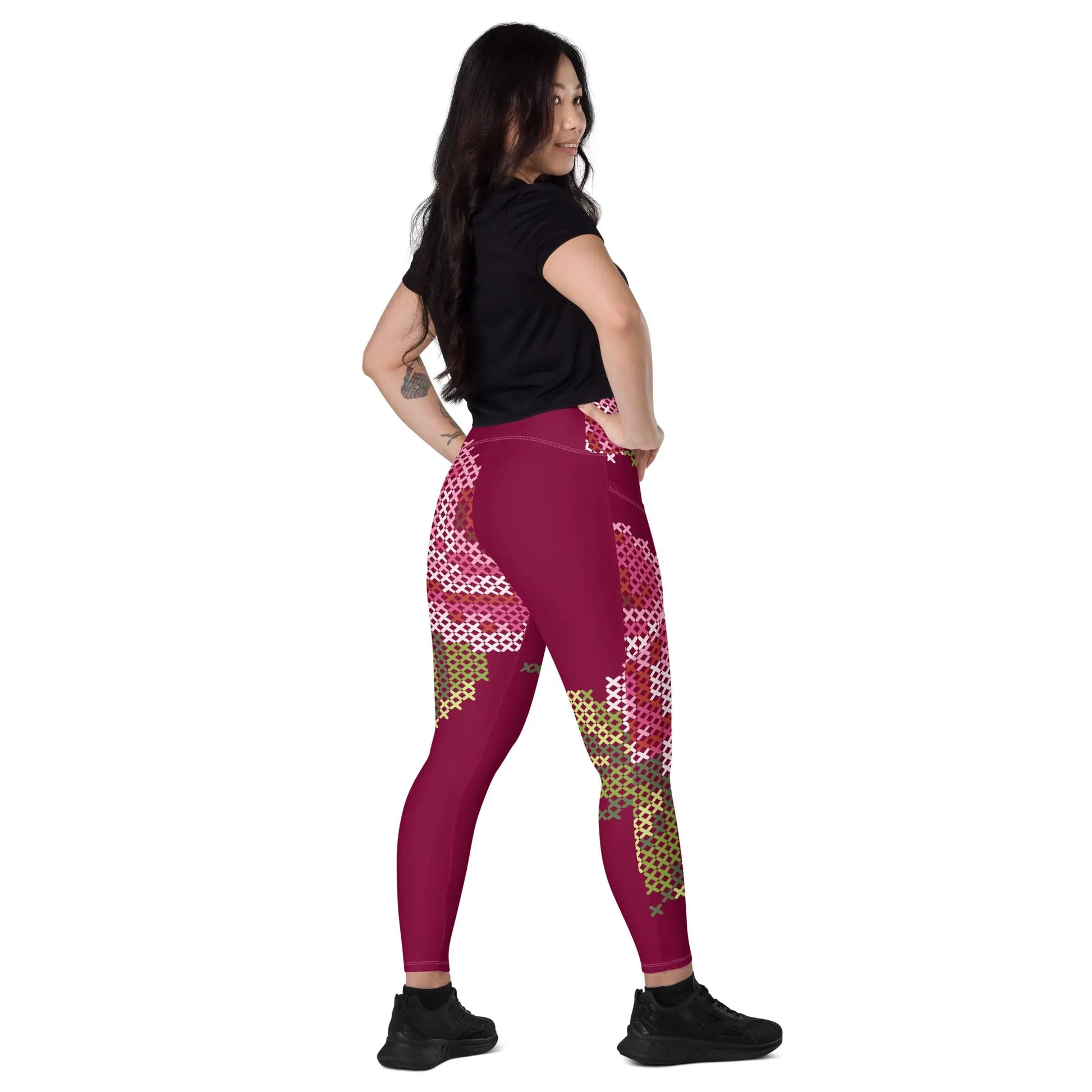 Ellie Day Rose Print Leggings Ellie Day Sportswear