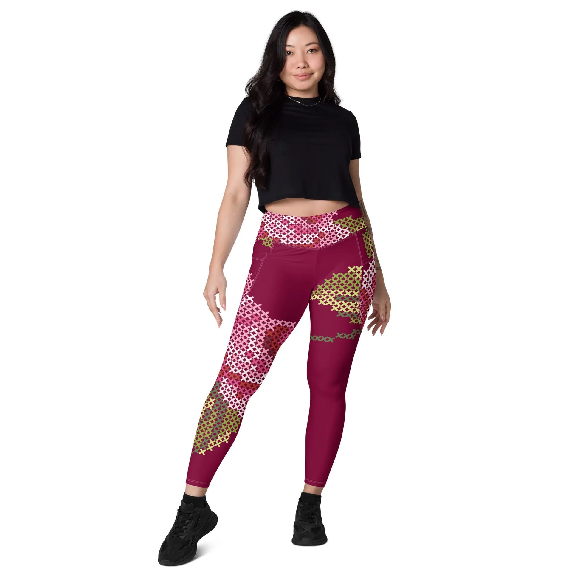 Ellie Day Rose Print Leggings Ellie Day Sportswear