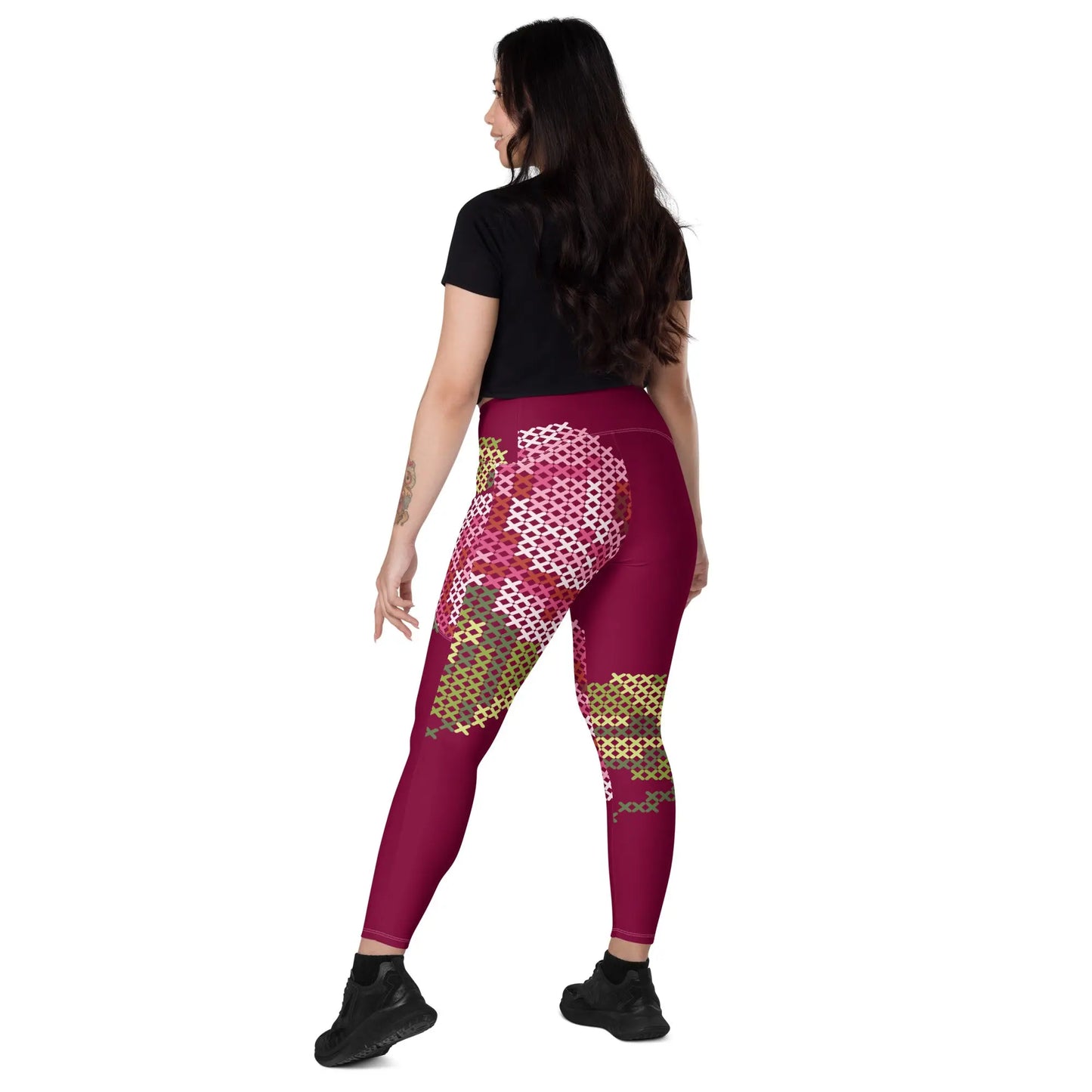 Ellie Day Rose Print Leggings Ellie Day Sportswear