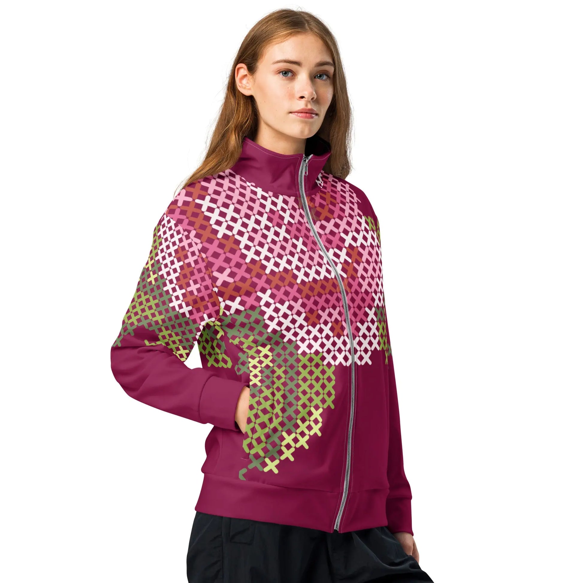 Ellie Day Rose Print Track Jacket Ellie Day Sportswear