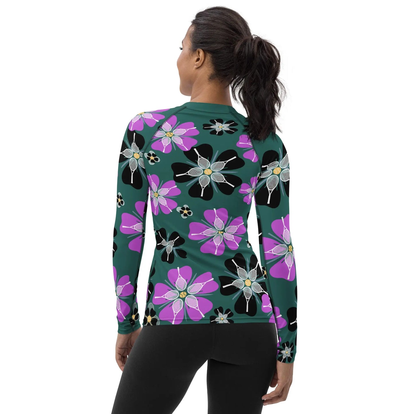 Ellie Day Women's Long Sleeve - Tennis Flowers Ellie Day Sportswear