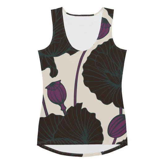 Floral Scoop Neck Activewear Tank for women Ellie Day Activewear