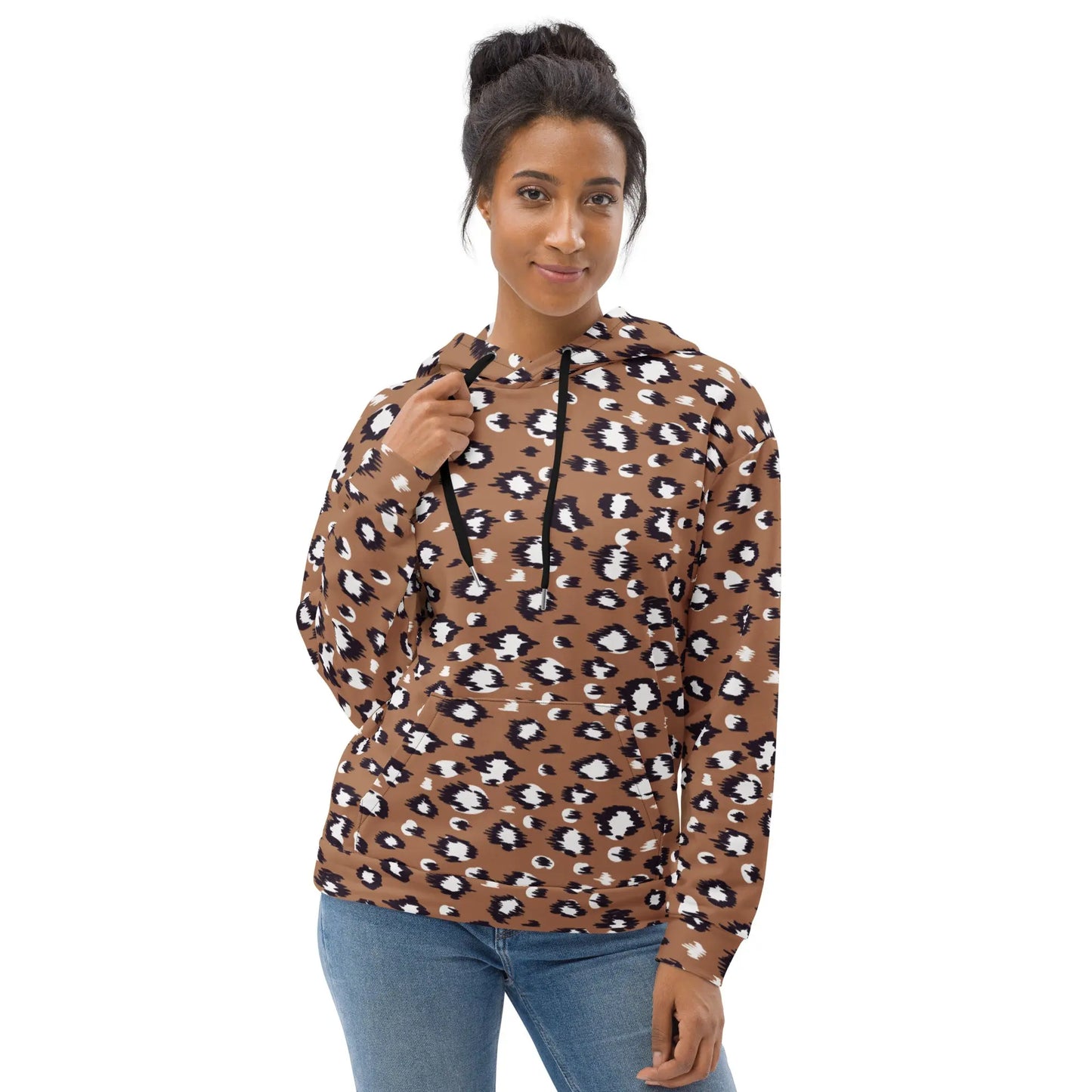 Leopard Print Women's Recycled Hoodie Ellie Day Sportswear