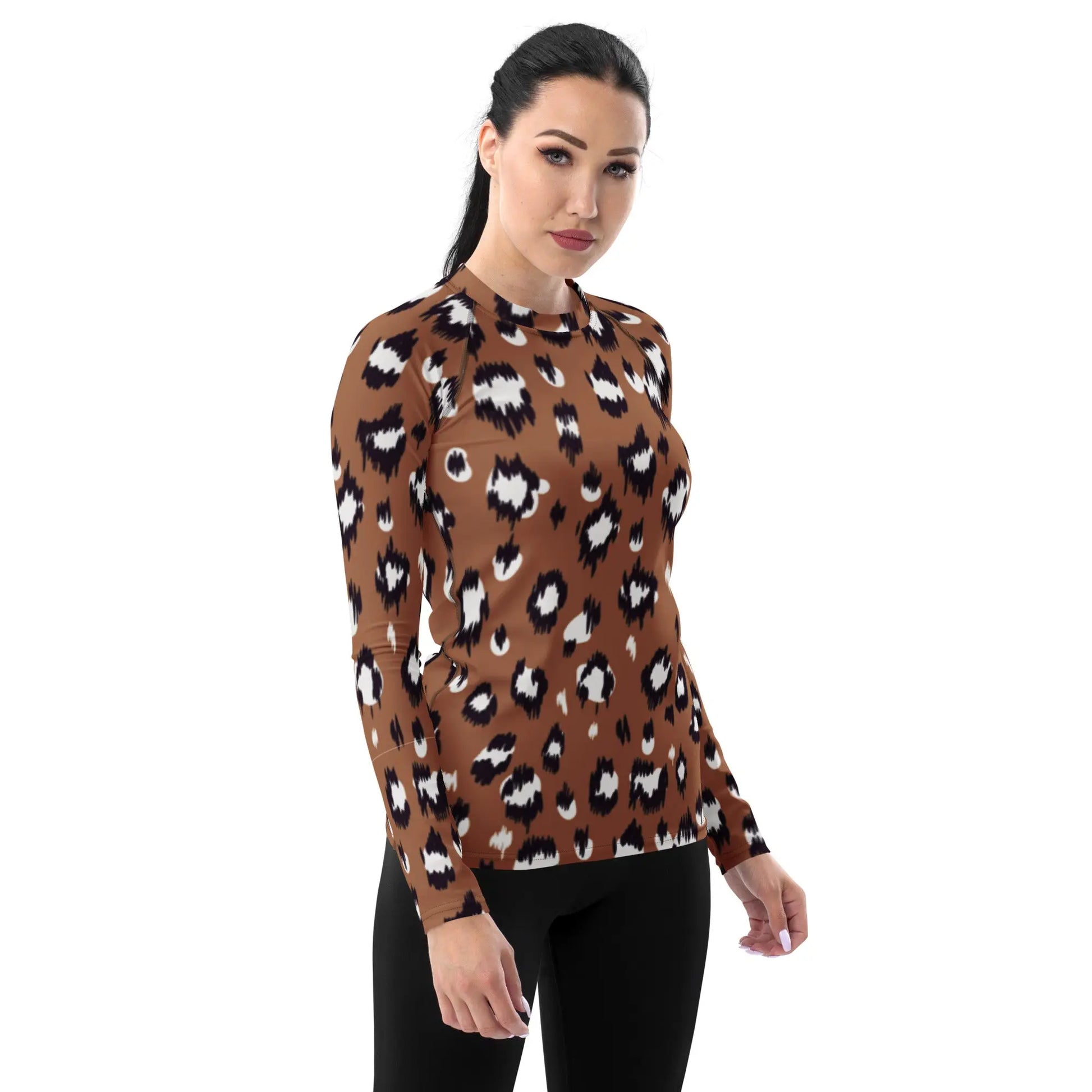 Leopard Sun and Swim UPF Shirt for Women Ellie Day Activewear