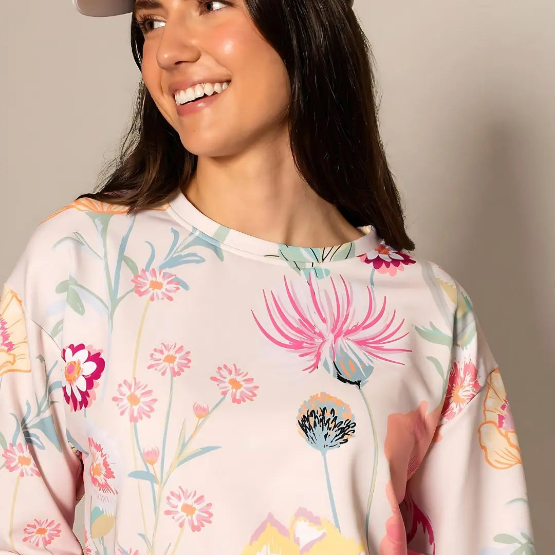 Perfectly Oversized Recycled Sweatshirt in Desert Floral Ellie Day Activewear