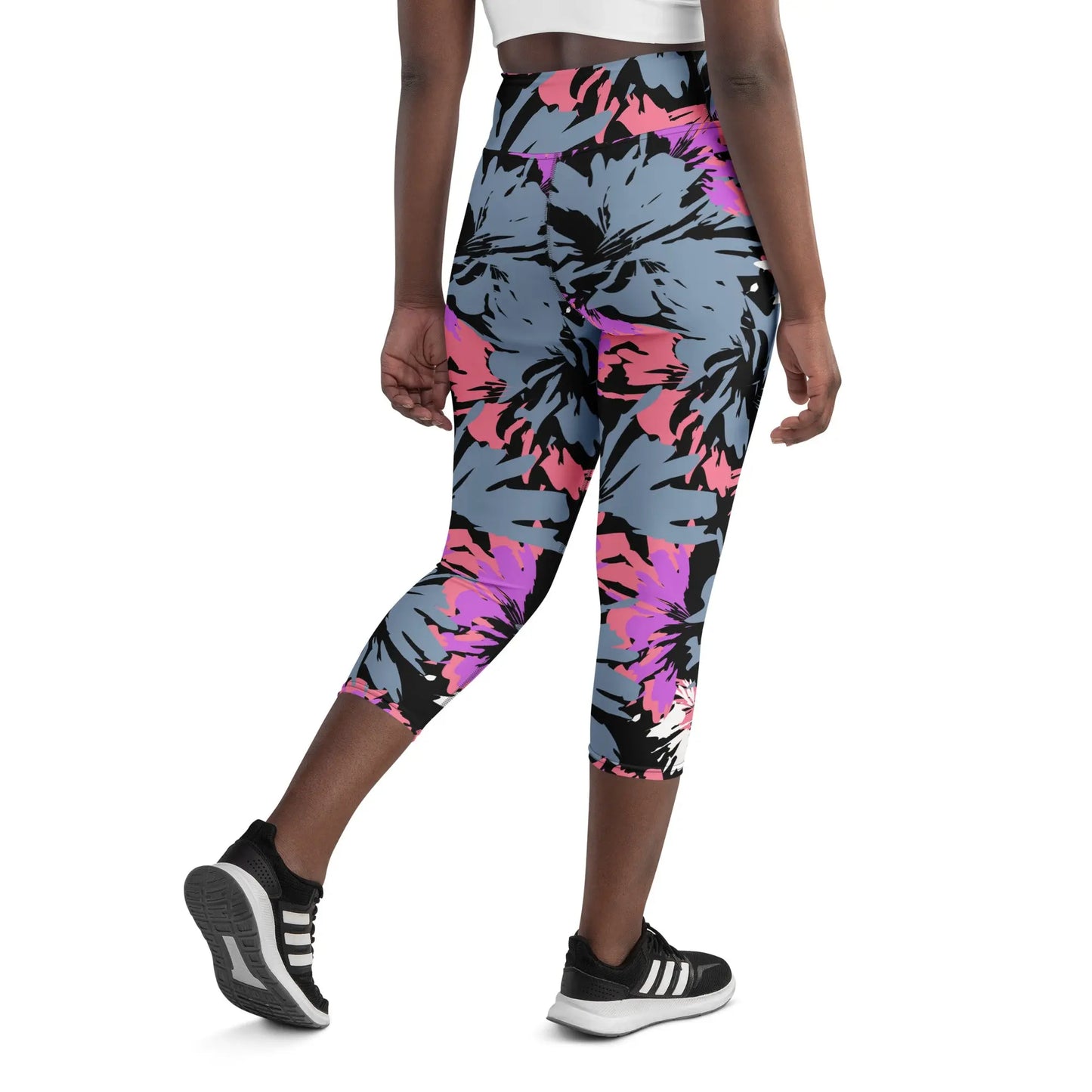 Softest Midnight Bloom Capri Leggings For Yoga Ellie Day Activewear