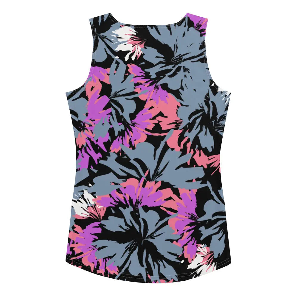 Softest Stretch Performance Tank in Hibiscus Print Ellie Day Activewear