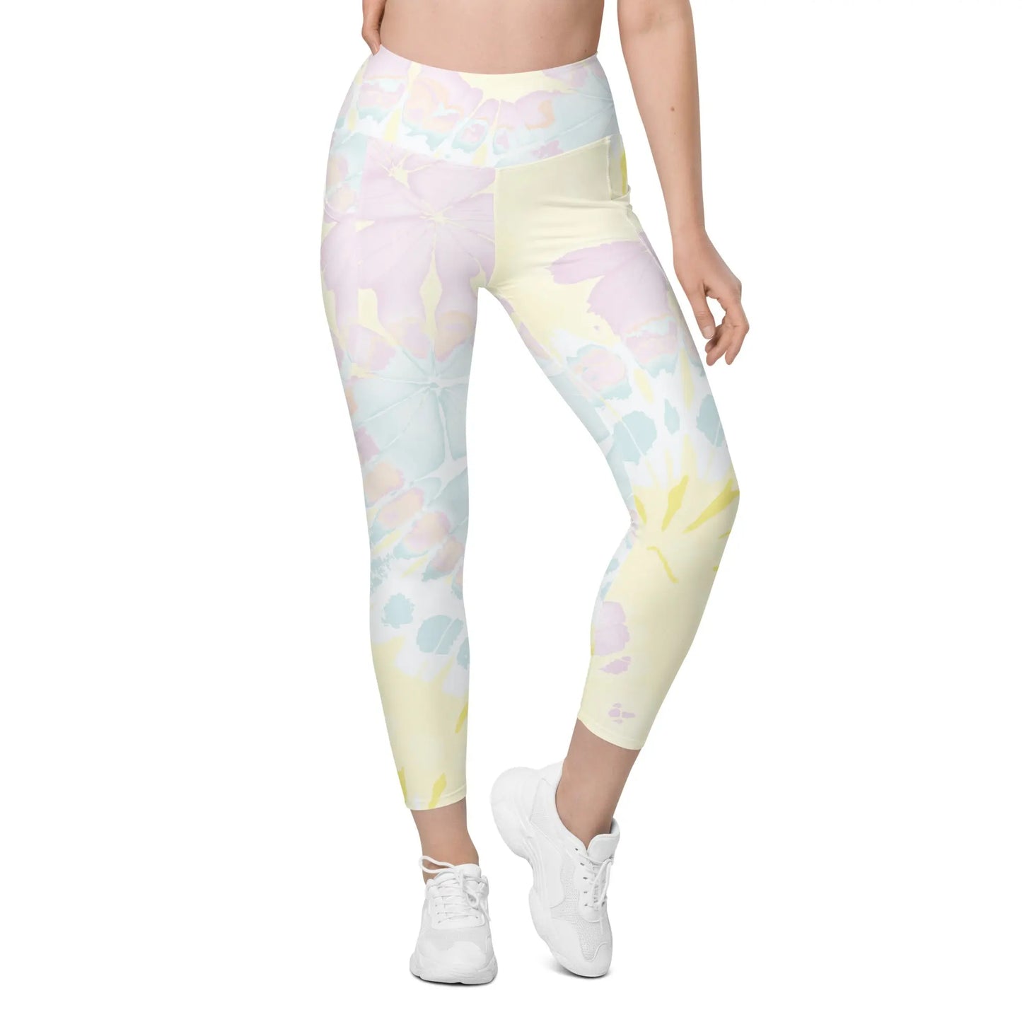 Softest.Recycled.Fabric.Printed.Leggings.with.Pockets.High.Waist.on.woman.