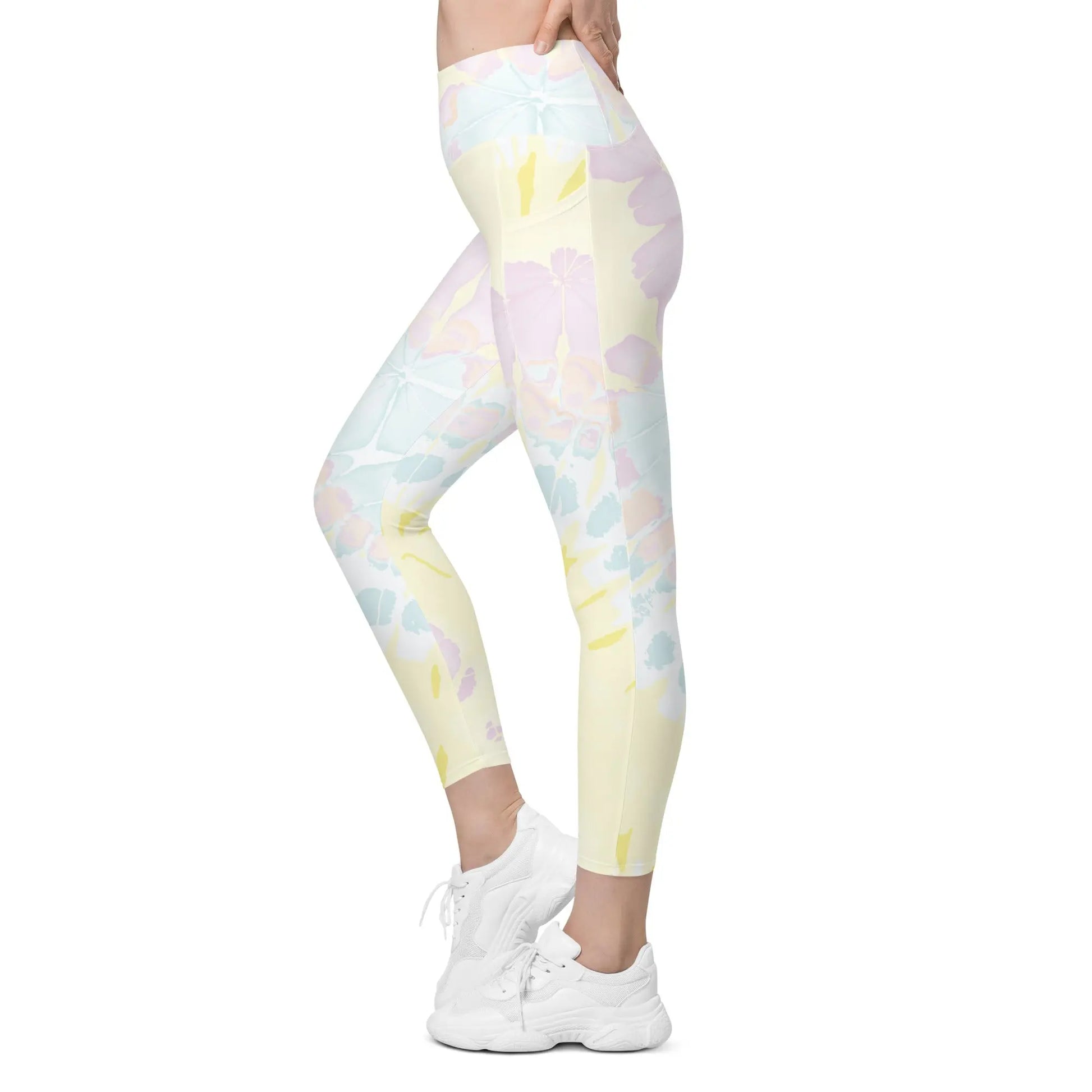 Softest.Recycled.Fabric.Printed.Leggings.with.Pockets.High.Waist.side.view