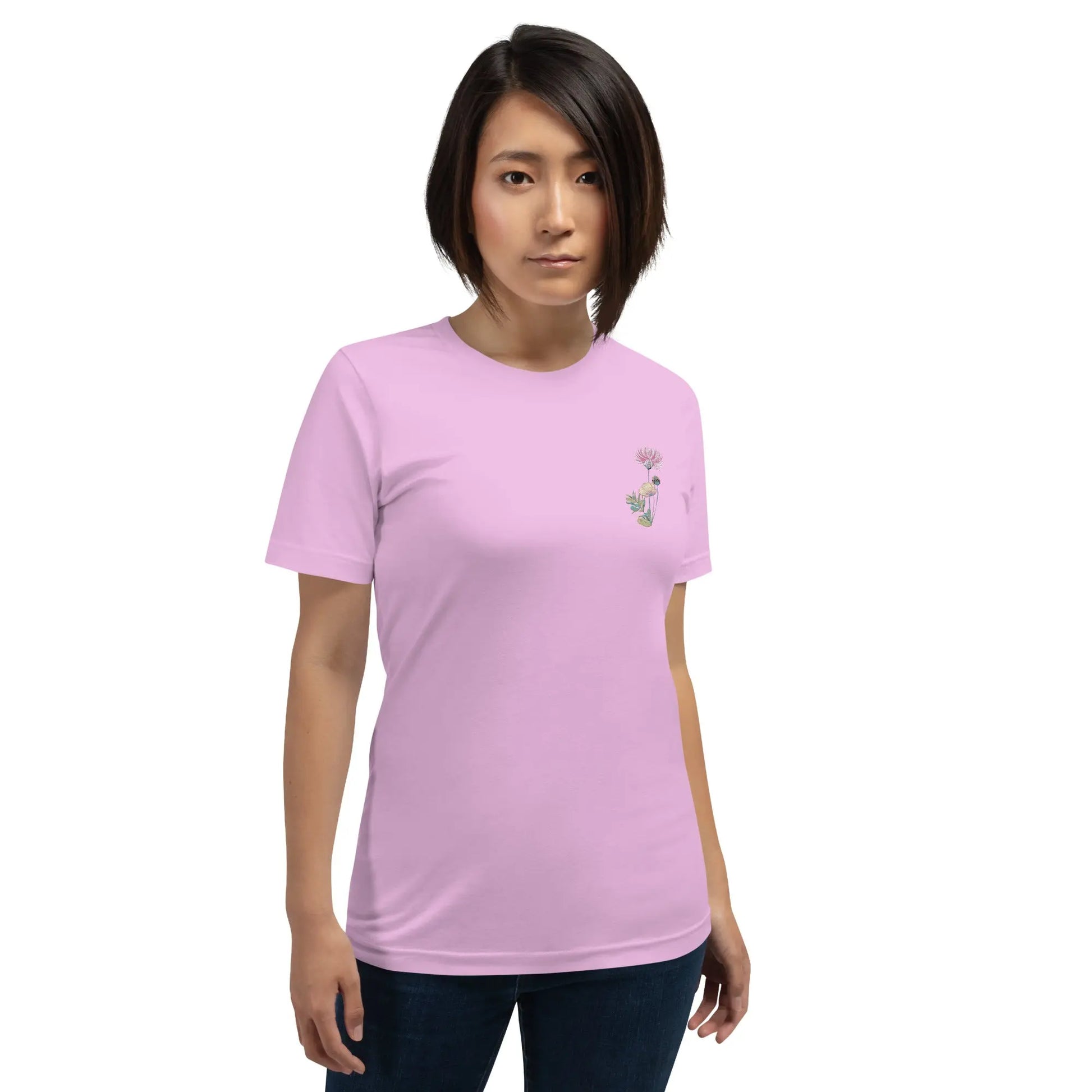 Women's Embroidered Super Soft Heathered Cotton Tee Ellie Day Activewear