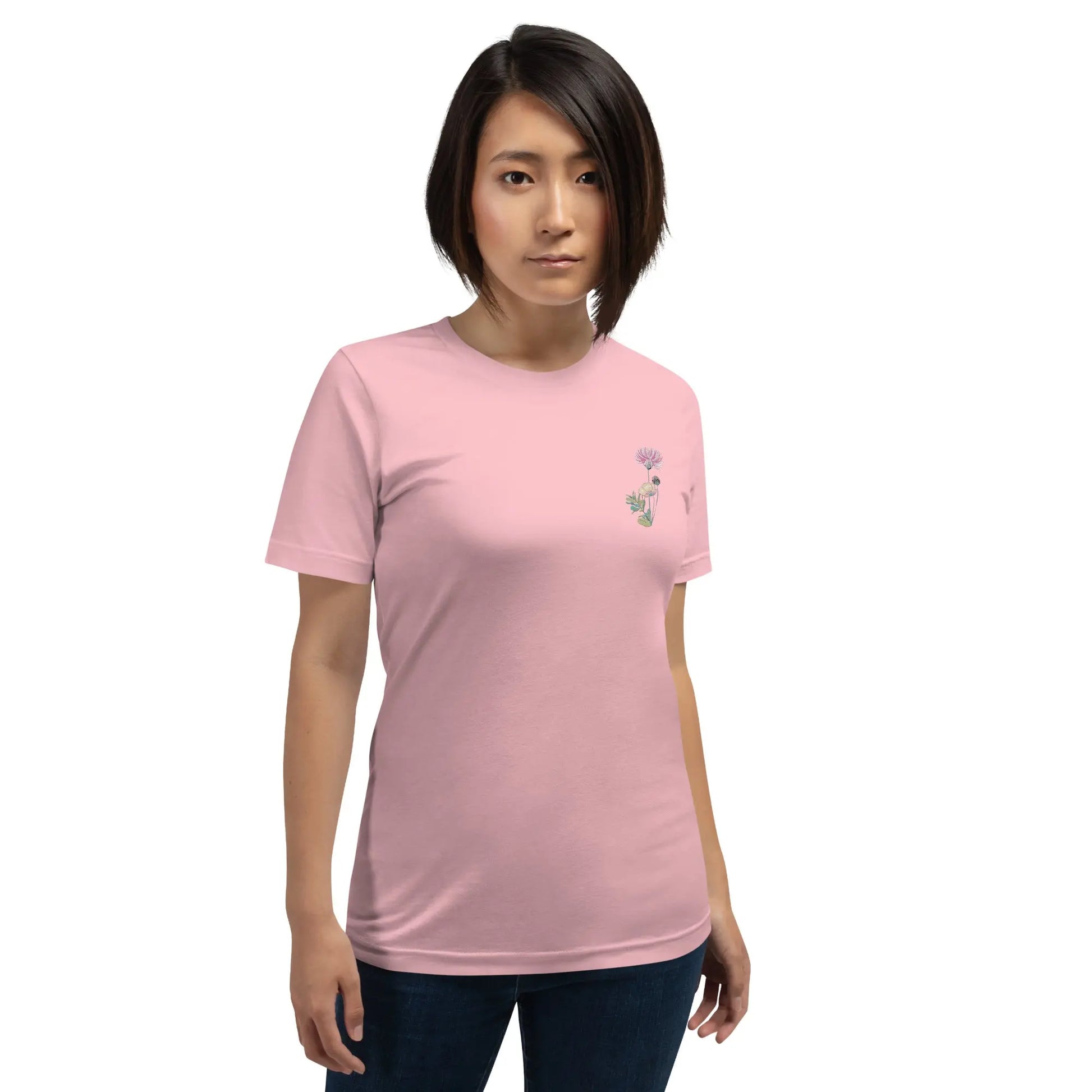 Women's Embroidered Super Soft Heathered Cotton Tee Ellie Day Activewear