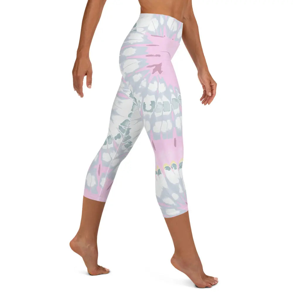 Flower Child Ellie Navy Performance Yoga Pants Capri Leggings