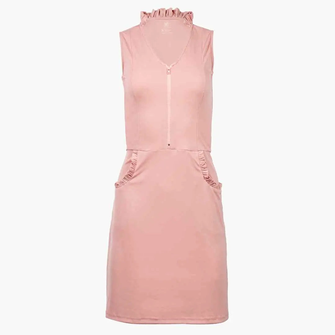 Collared Sleeveless Golf Dress with Zip-Front UPF Ellie Day