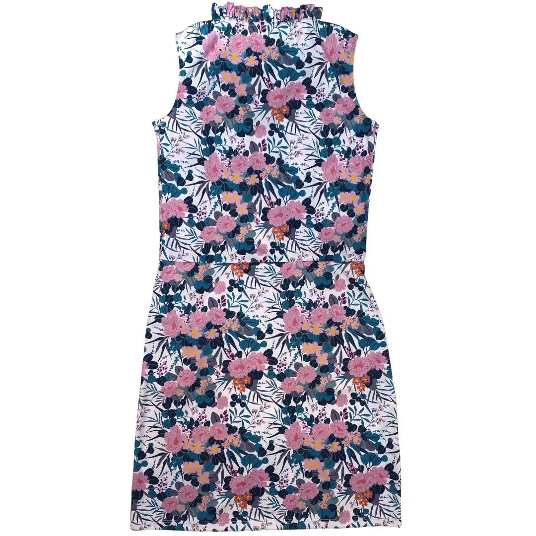 Summer Bloom Golf and Tennis Dress with Collar UPF 50+ Ellie Day