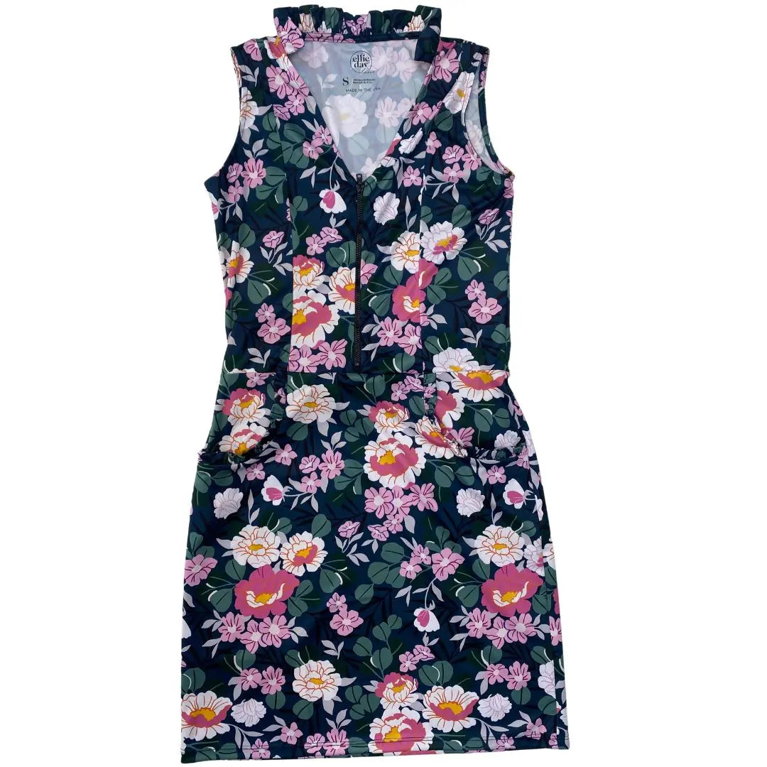 UPF Printed Golf Dress with Collar Ellie Day
