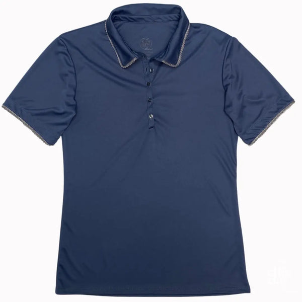 Softest Blue Short Sleeve Golf Polo Top in UPF